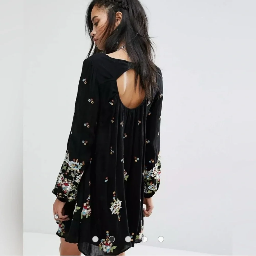 Free People Oxford Festival Fairy Keyhole Floral Embroidered Swing Dress Size XS - Picture 1 of 10